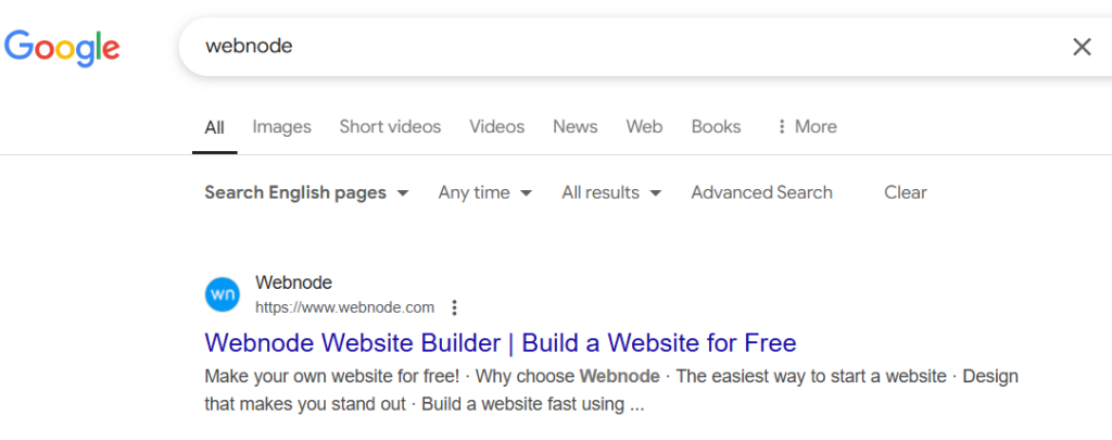 Search snippet example from Google results