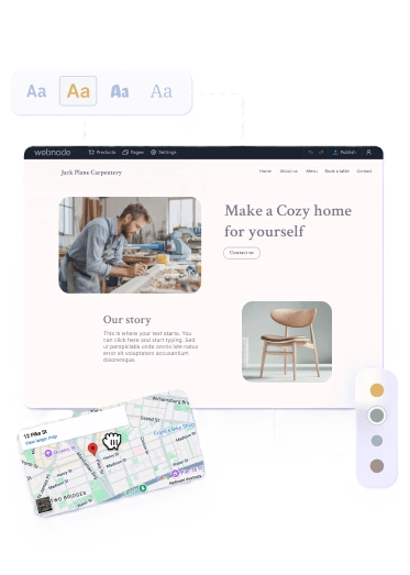 Example of a Webnode website with Google Maps