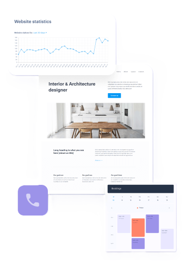 Launch a simple site today with Webnode and start tracking calls, forms, and bookings.