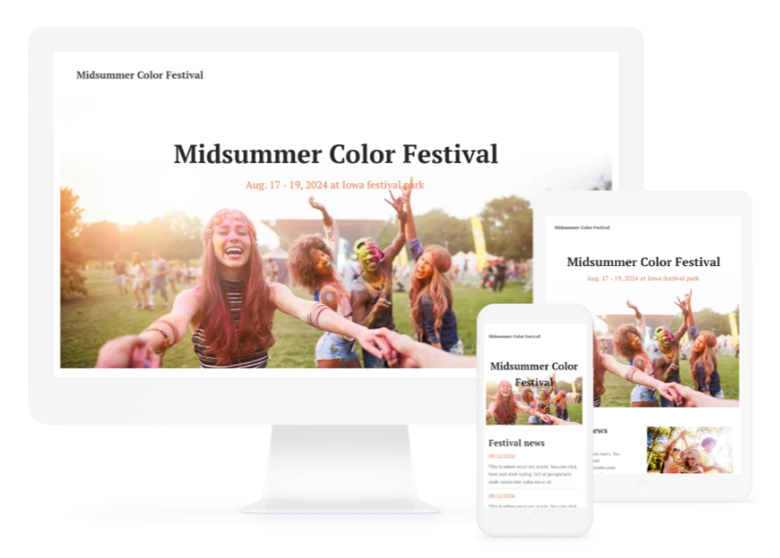 Festival Webnode Template