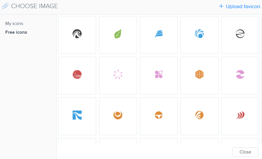 Pick a favicon from our gallery