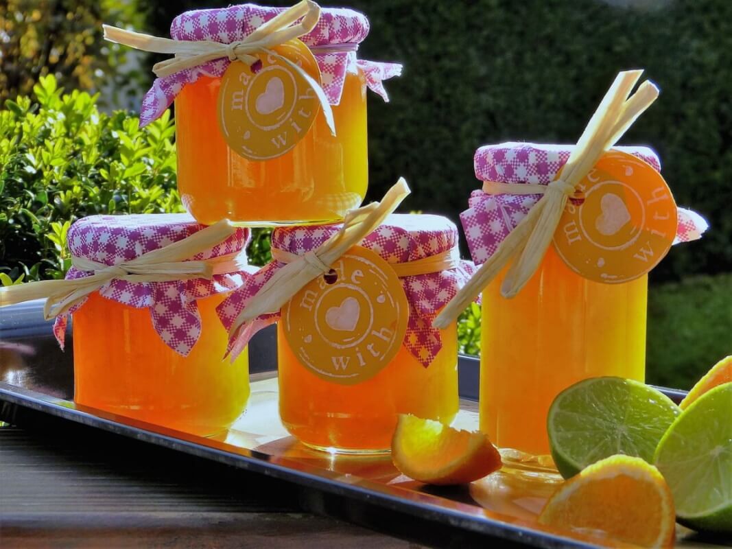 Homemade marmalades made and sold by a food blogger