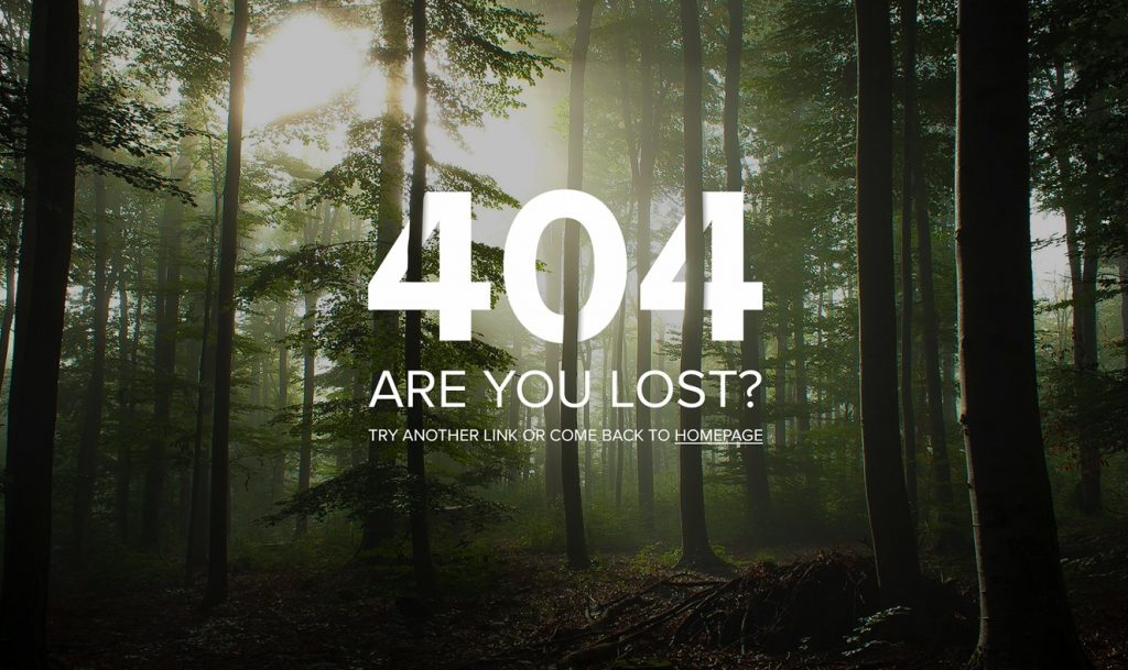 Forest used in an error page