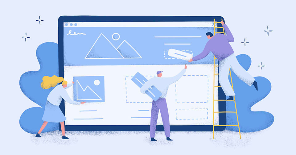 Drag and drop website builder