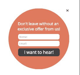 Example of round popup