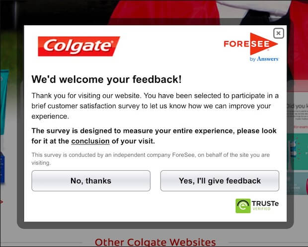 Survey Popup