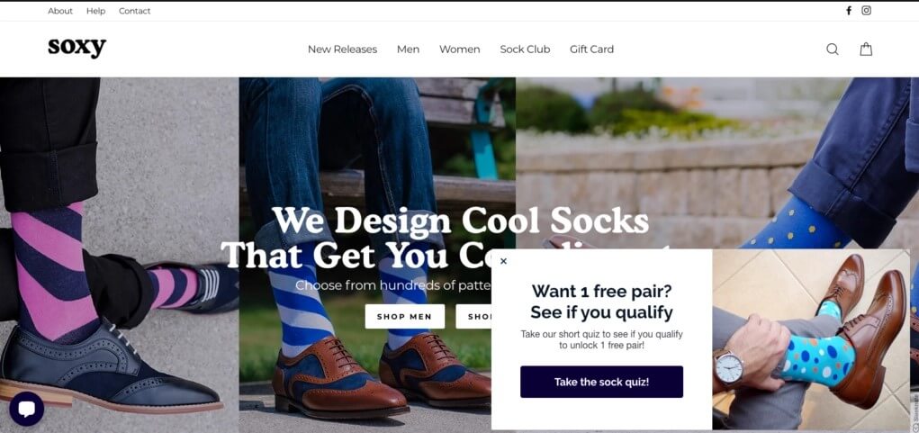 Slide-in pop up