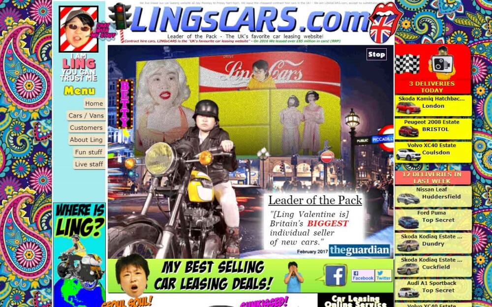 An Example of over-Crowded Website