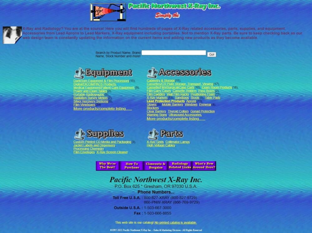 An Example of non-conventional homepage layout