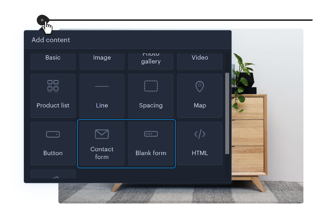 How to add a form in Webnode website builder