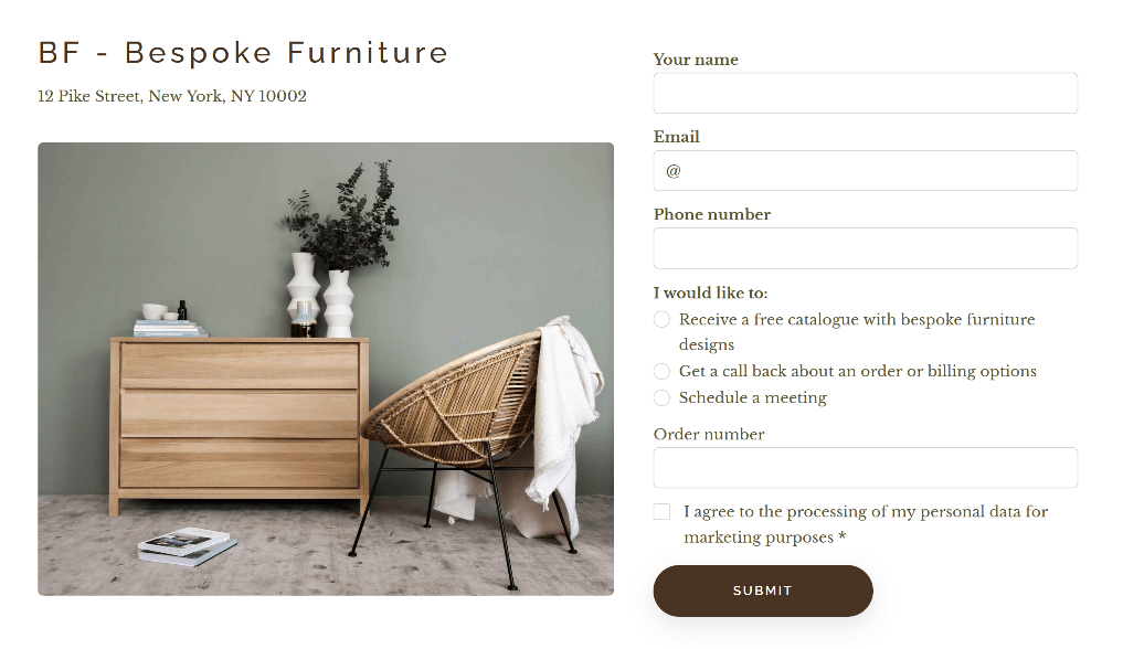 complex contact form