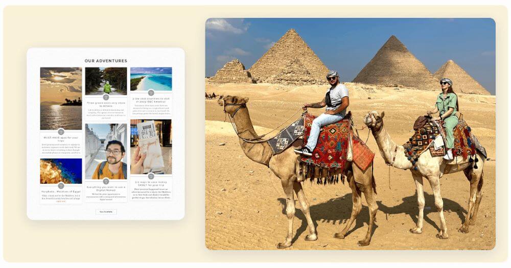 Digital Nomad Website example