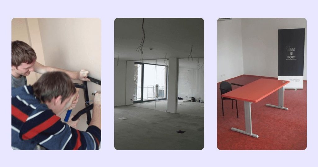 Webnoders are equipping a new office