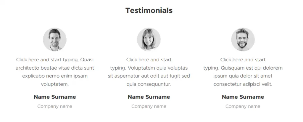Testimonials on restaurant website