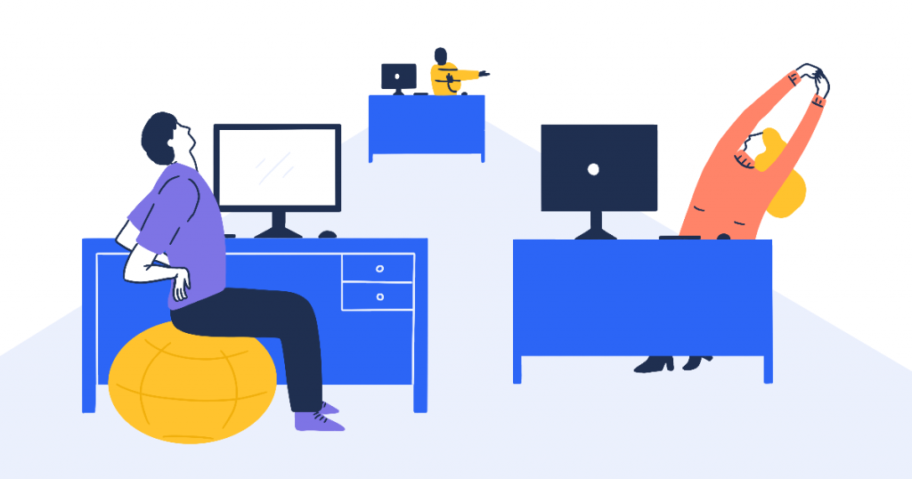 Stretching at the desktop