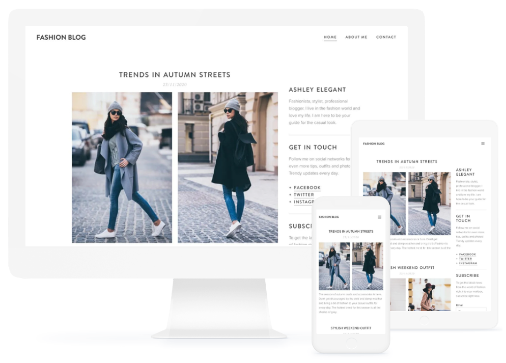 Fashion Blog Website Template