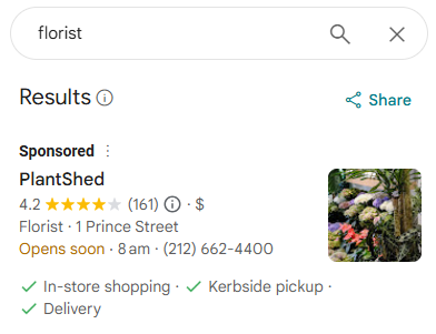 Search ad example
