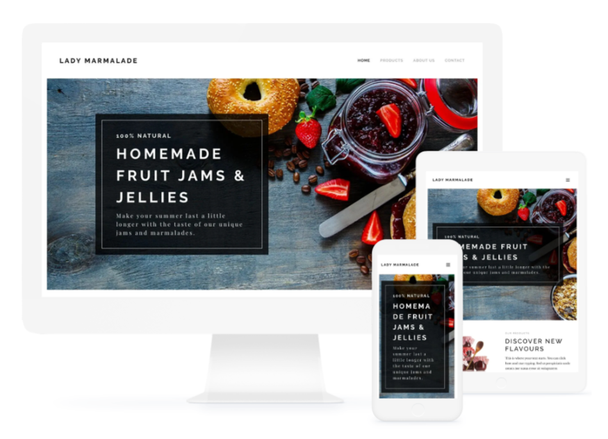 Webnode Template for Homemade Food