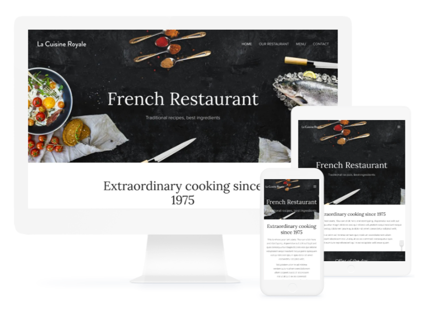 Webnode Template for Restaurants