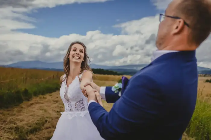 Custom-made wedding dress from Atelier Ivet