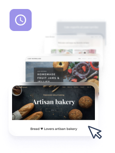 Examples of website templates built with Webnode